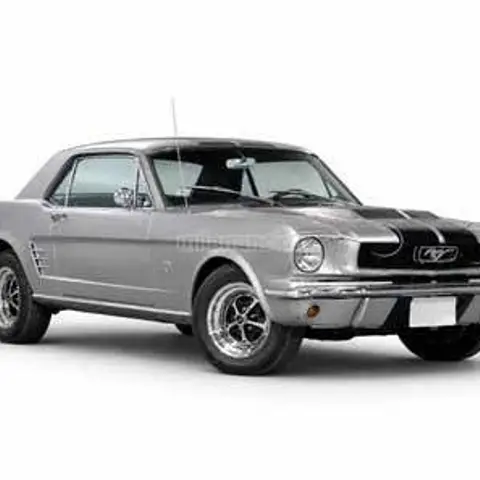 Ford Mustang Clásico Plateado - Modelo Vintage Icónico